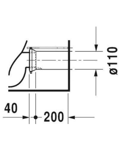 Чаша напольного унитаза Duravit ME by Starck 2172090000