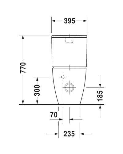 Чаша напольного унитаза Duravit ME by Starck 2172090000