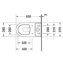 Чаша напольного унитаза Duravit ME by Starck 2172090000