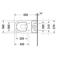 Чаша напольного унитаза Duravit ME by Starck 2172090000