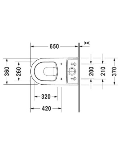 Чаша напольного унитаза Duravit ME by Starck 2172090000
