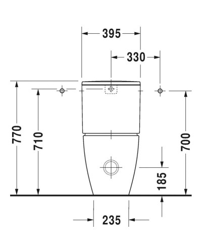 Чаша напольного унитаза Duravit ME by Starck 2172090000