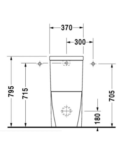 Чаша напольного унитаза Duravit Starck 2 0238090000