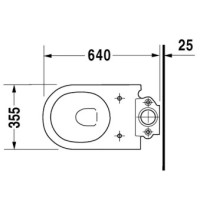 Чаша напольного унитаза Duravit Starck 2 0238090000