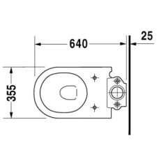 Чаша напольного унитаза Duravit Starck 2 0238090000