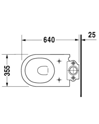 Чаша напольного унитаза Duravit Starck 2 0238090000