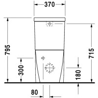 Чаша напольного унитаза Duravit Starck 2 0238090000
