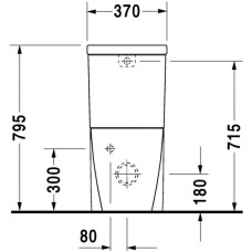 Чаша напольного унитаза Duravit Starck 2 0238090000