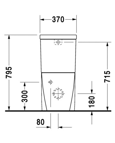 Чаша напольного унитаза Duravit Starck 2 0238090000