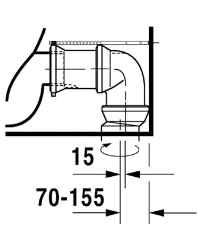 Чаша напольного унитаза Duravit Starck 2 0238090000