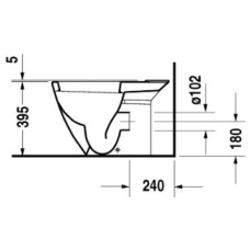 Чаша напольного унитаза Duravit Starck 2 0238090000