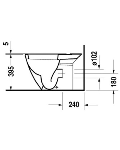 Чаша напольного унитаза Duravit Starck 2 0238090000