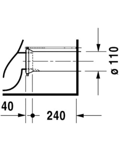 Чаша напольного унитаза Duravit Starck 2 0238090000