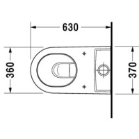 Чаша напольного унитаза Duravit Starck 2 2145090000
