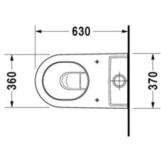 Чаша напольного унитаза Duravit Starck 2 2145090000