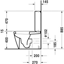 Чаша напольного унитаза Duravit Starck 2 2145090000