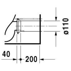 Чаша напольного унитаза Duravit Starck 2 2145090000