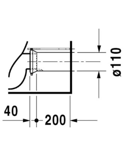 Чаша напольного унитаза Duravit Starck 2 2145090000
