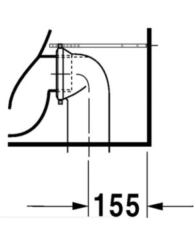 Чаша напольного унитаза Duravit Starck 2 2145090000