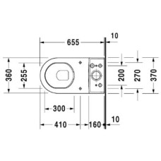 Чаша напольного унитаза Duravit Starck 3 0126010000