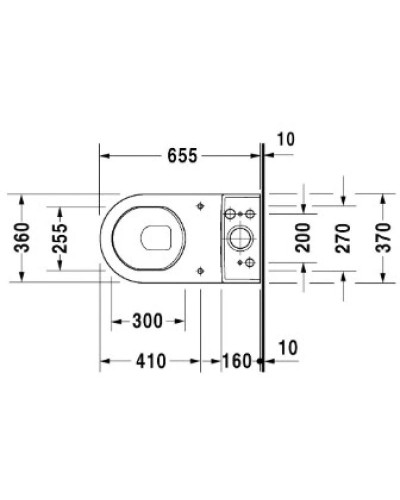 Чаша напольного унитаза Duravit Starck 3 0126010000