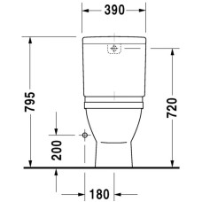 Чаша напольного унитаза Duravit Starck 3 0126010000