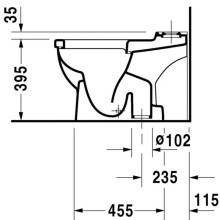 Чаша напольного унитаза Duravit Starck 3 0126010000