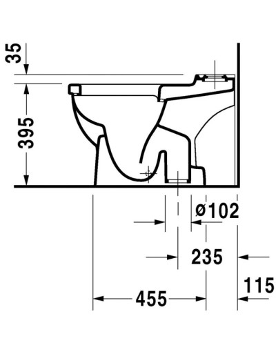 Чаша напольного унитаза Duravit Starck 3 0126010000