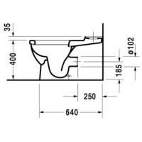 Чаша напольного унитаза Duravit Starck 3 2104090000