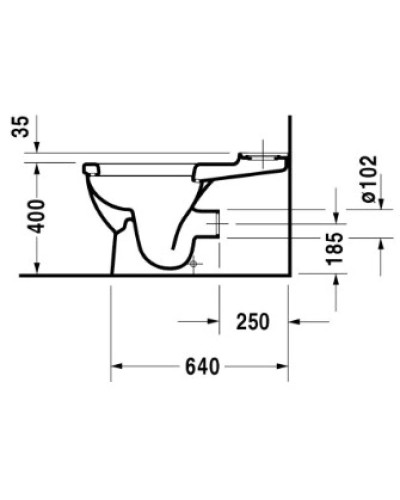 Чаша напольного унитаза Duravit Starck 3 2104090000