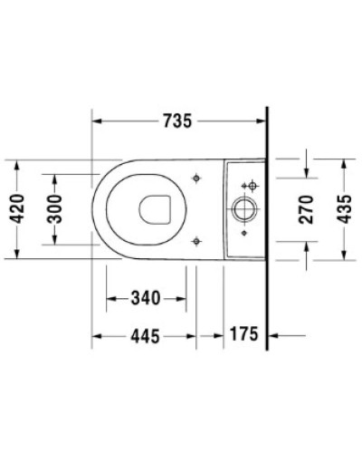 Чаша напольного унитаза Duravit Starck 3 2104090000