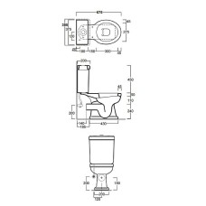 Унитаз компакт Simas Londra LO921bi без бачка и сиденья
