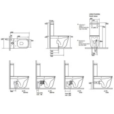 Унитаз компакт Kerasan Tribeca 511701 без бачка и сиденья