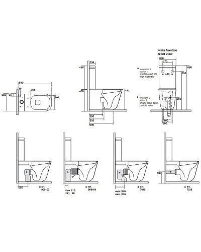 Унитаз компакт Kerasan Tribeca 511701 без бачка и сиденья