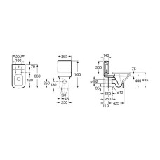 Унитаз компакт Roca Dama-N 342787000 без бачка и сиденья