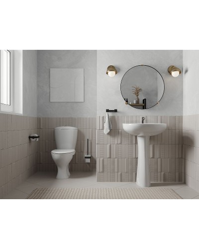 Унитаз компакт Santeri Версия 1.P403.3.S00.00B.F комфорт с бачком и сиденьем