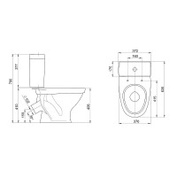 Унитаз компакт Santeri Форвард 1.P205.2.S01.00B.F с бачком и сиденьем