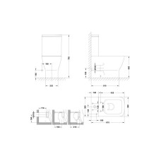 Чаша напольного унитаза Gala Emma Square 27160
