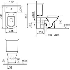 Унитаз компакт Vitra Serenada 9722B003-7203 с бачком и сиденьем Микролифт