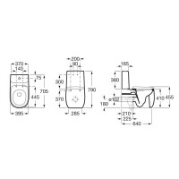 Чаша напольного безободкового унитаза Roca Beyond 3420B9000