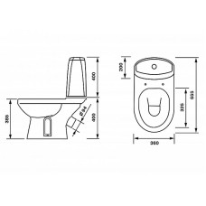 Унитаз компакт Оскольская Керамика Лея Люкс 41301130311 с бачком и сиденьем