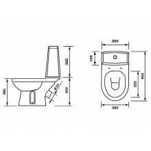 Унитаз компакт Оскольская Керамика Фиона Премиум 43901130005 с бачком и сиденьем Микролифт