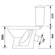 Унитаз компакт Оскольская Керамика Суперкомпакт Стандарт 44901130022 с бачком и сиденьем