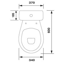 Унитаз компакт Оскольская Керамика Суперкомпакт Стандарт 44901130022 с бачком и сиденьем