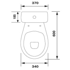 Унитаз компакт Оскольская Керамика Суперкомпакт Стандарт 44901130022 с бачком и сиденьем