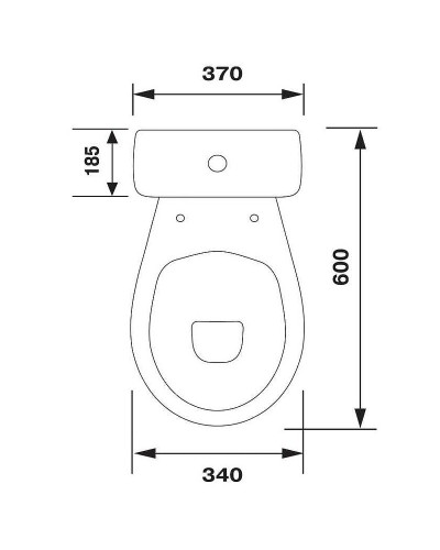 Унитаз компакт Оскольская Керамика Суперкомпакт Стандарт 44901130022 с бачком и сиденьем
