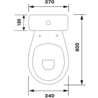 Унитаз компакт Оскольская Керамика Суперкомпакт 44901130522 с бачком и сиденьем
