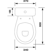 Унитаз компакт Оскольская Керамика Суперкомпакт 44901130522 с бачком и сиденьем