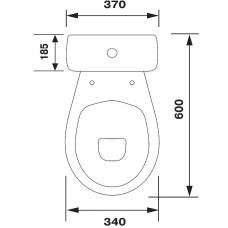 Унитаз компакт Оскольская Керамика Суперкомпакт 44901130522 с бачком и сиденьем
