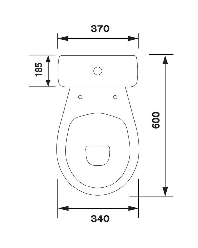 Унитаз компакт Оскольская Керамика Суперкомпакт 44901130522 с бачком и сиденьем